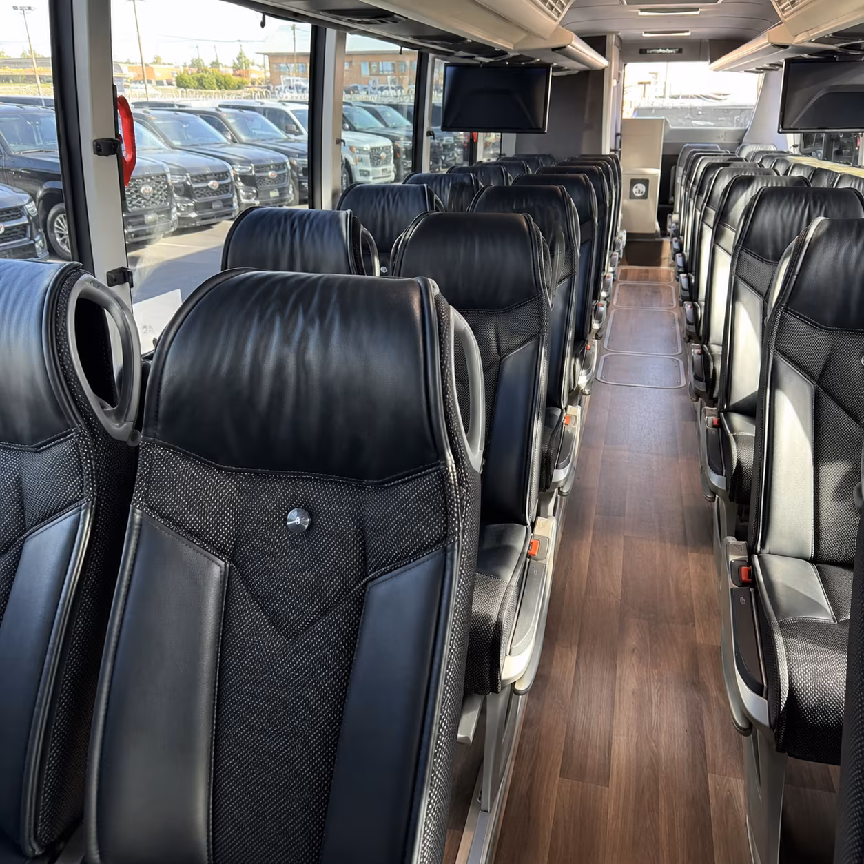 56 passenger charter bus interior