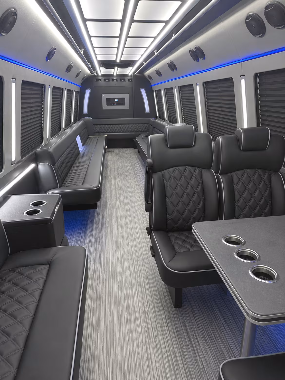 gaithersburg 25 passenger party bus inside