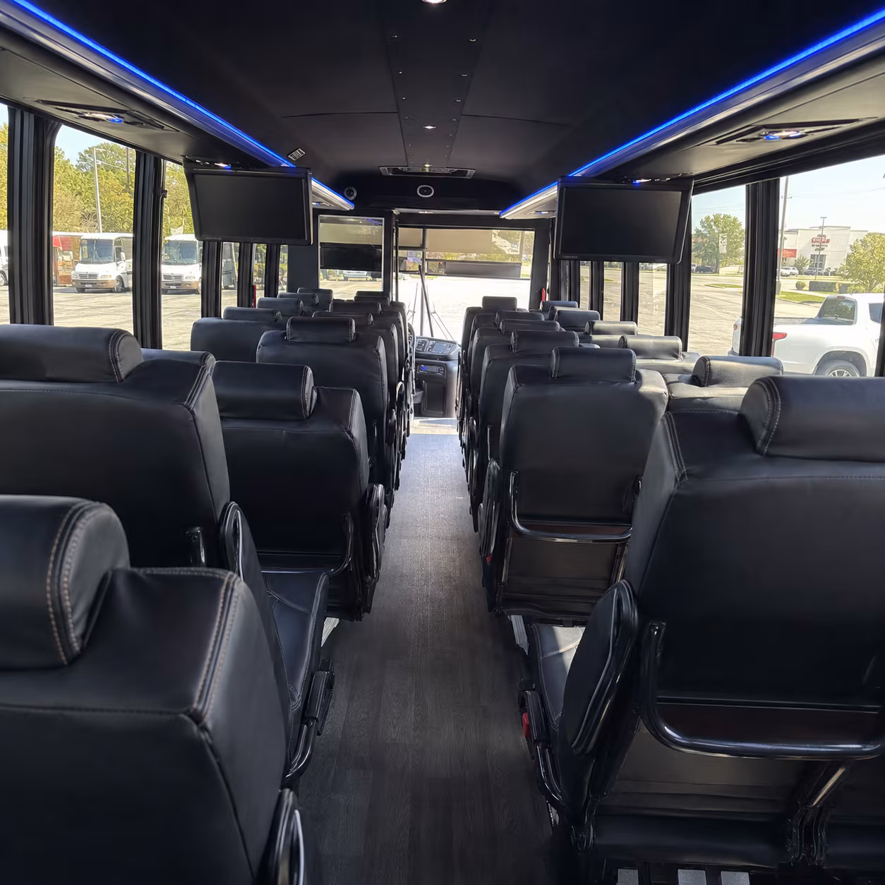 gaithersburg 28 passenger minibus inside