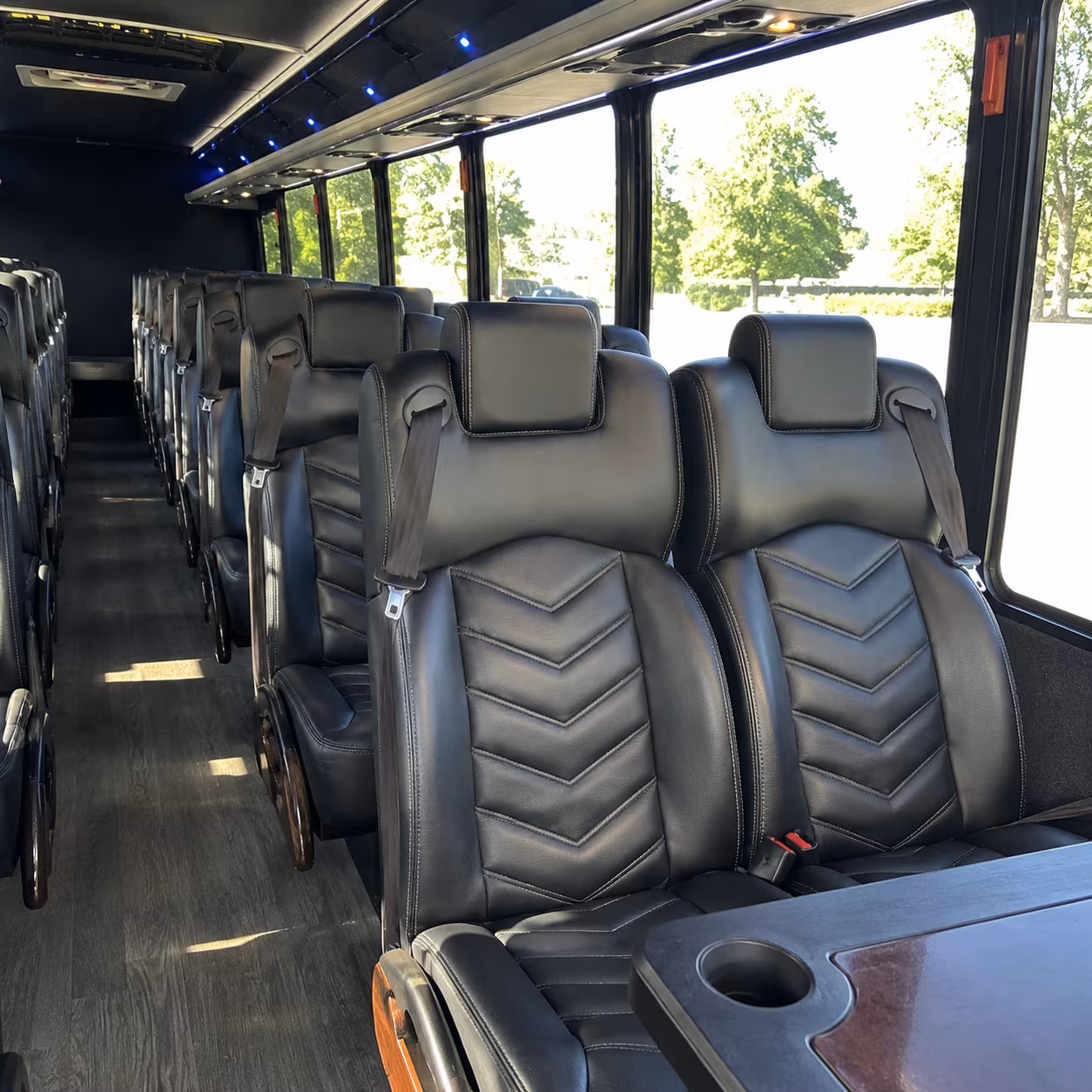 gaithersburg 28 passenger minibus interior