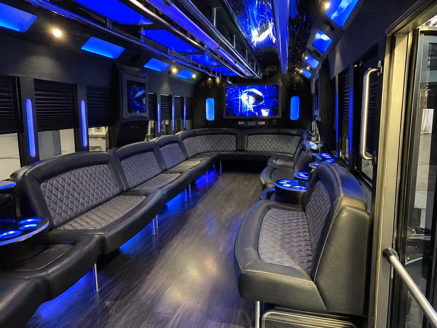 gaithersburg 28 passenger party bus interior