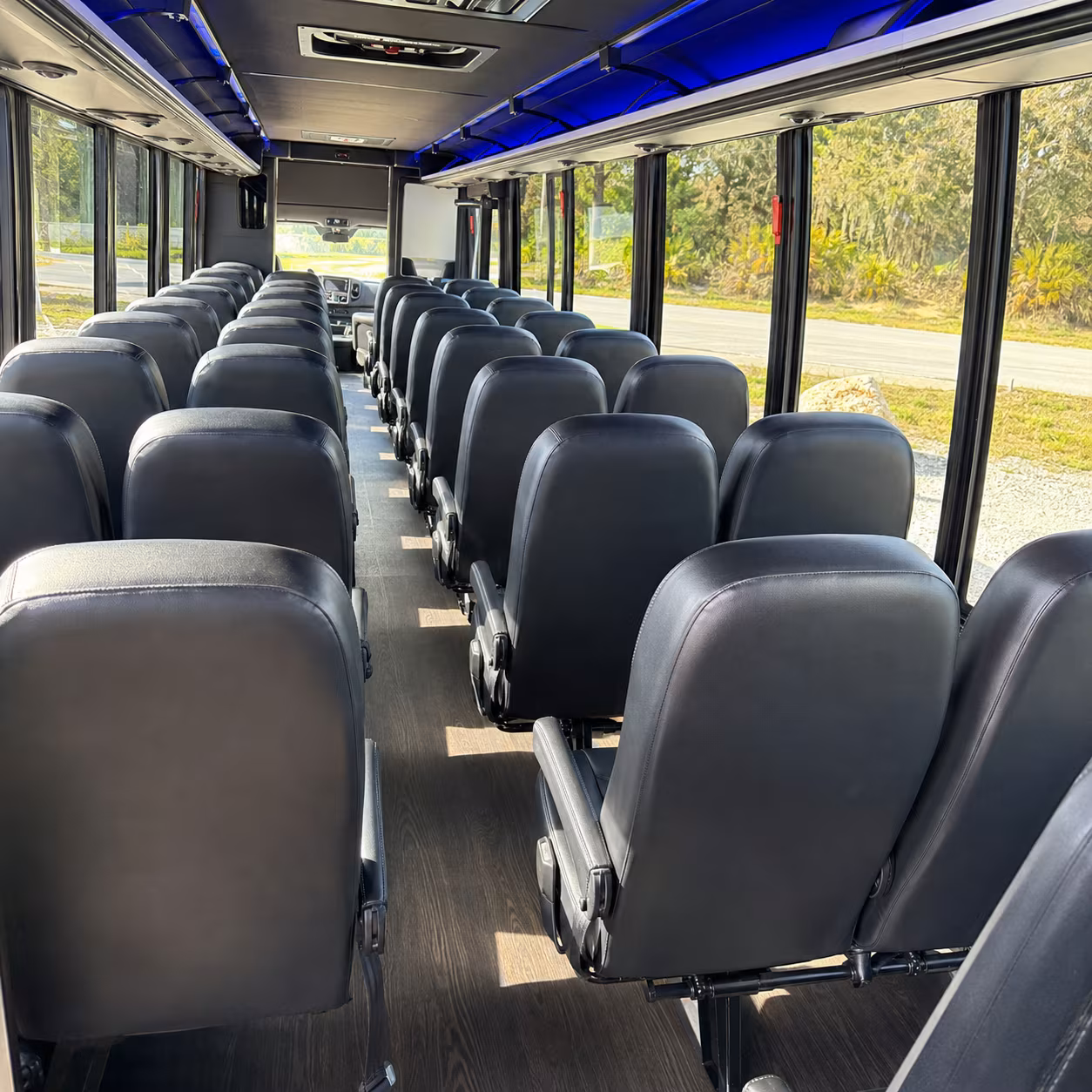gaithersburg 35 passenger minibus inside