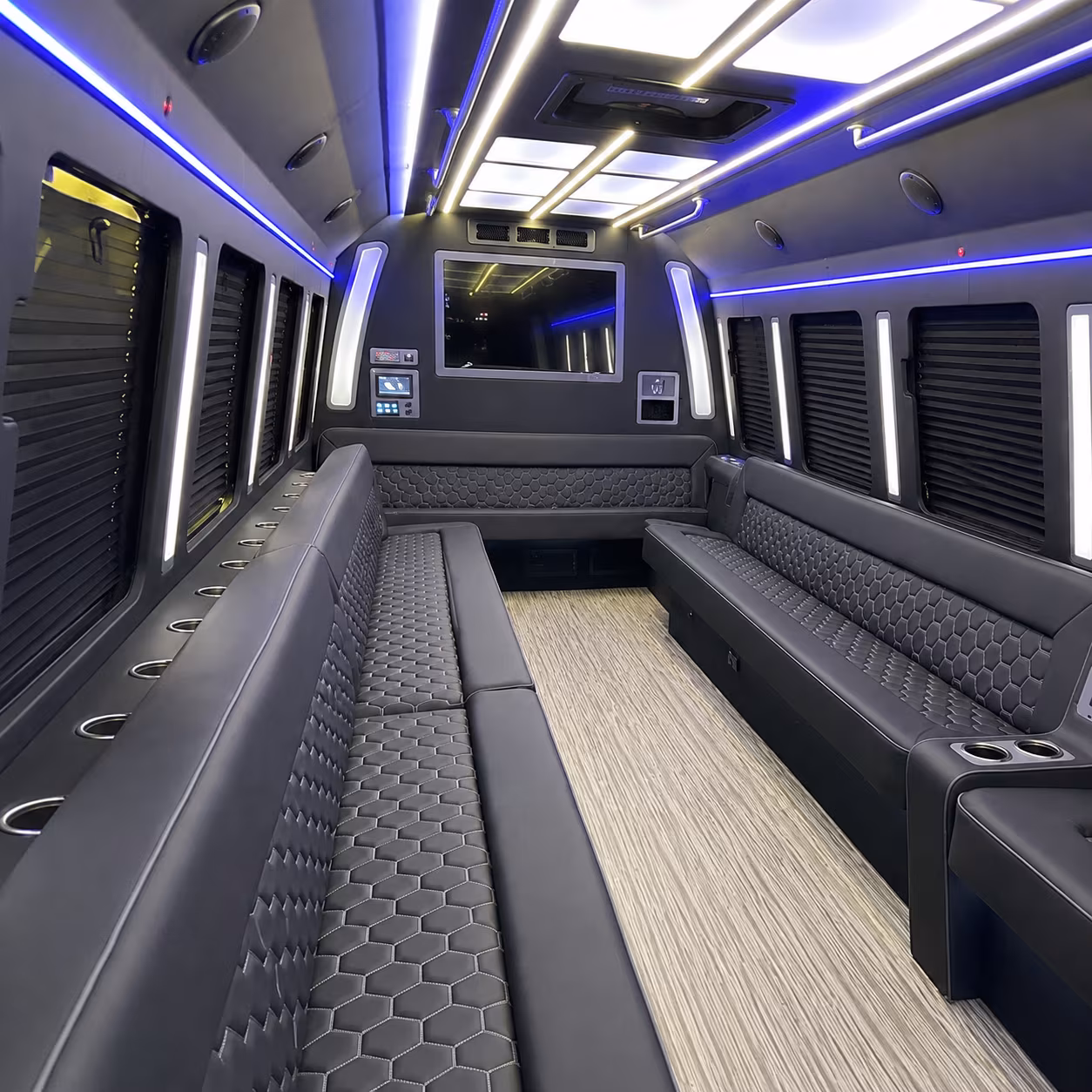 gaithersburg 40 passenger party bus inside