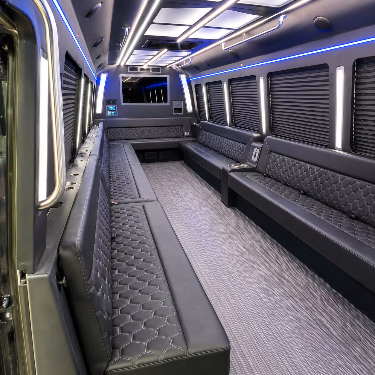 gaithersburg 40 passenger party bus interior