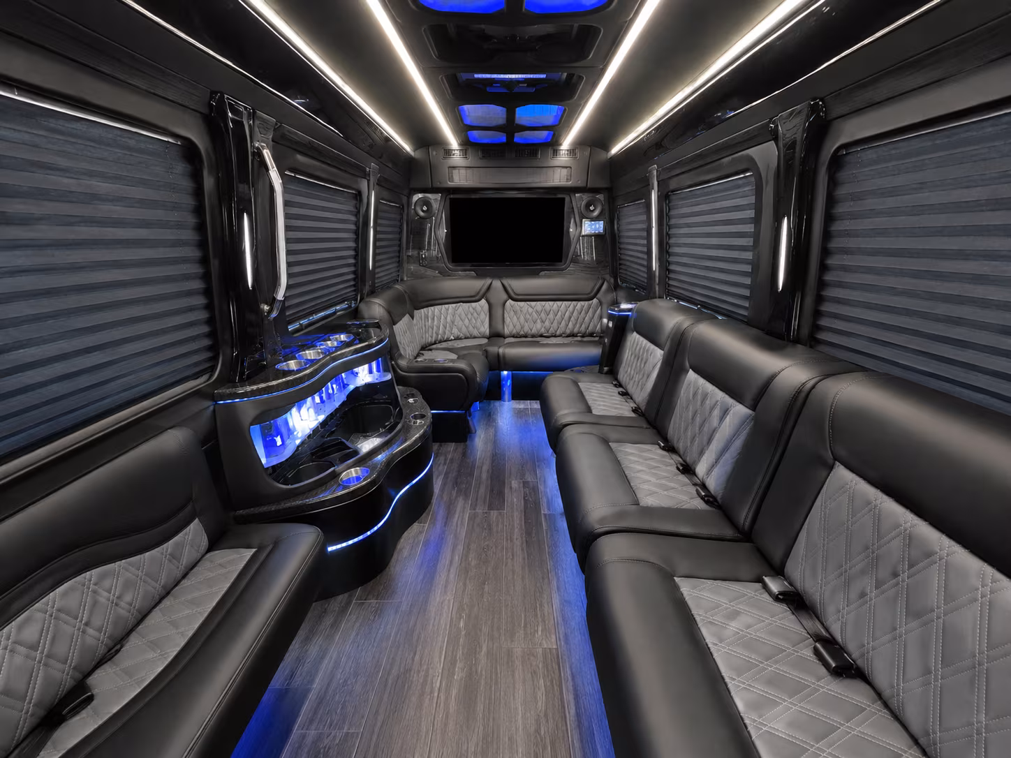 gaithersburg 50 passenger party bus interior